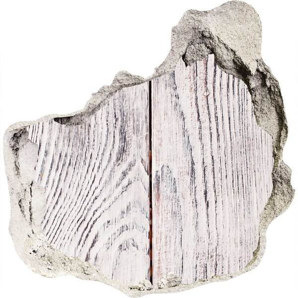 Fotoobraz dziura na ścianę Drewniana deska w uszkodzonej ścianie