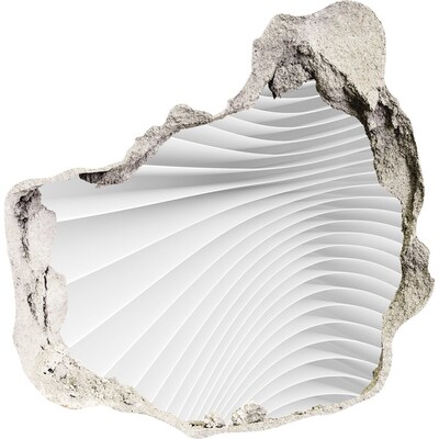 Dziura 3d fototapeta naklejka Złamana ściana z efektem lustra