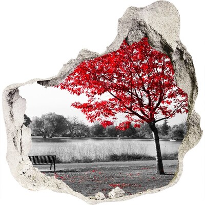 naklejka fototapeta 3D widok Czerwone drzewo