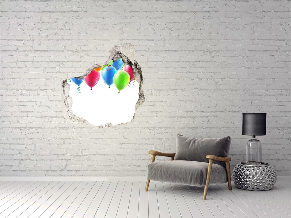 Fototapeta dziura na ścianę Kolorowe balony