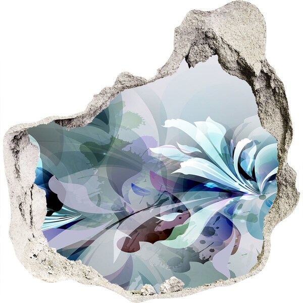 Samoprzylepna dziura naklejka Kwiatowa iluzja w betonie