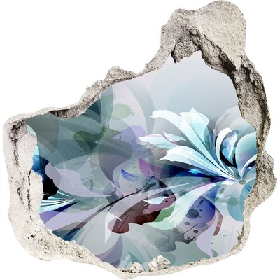 Samoprzylepna dziura naklejka Kwiatowa iluzja w betonie