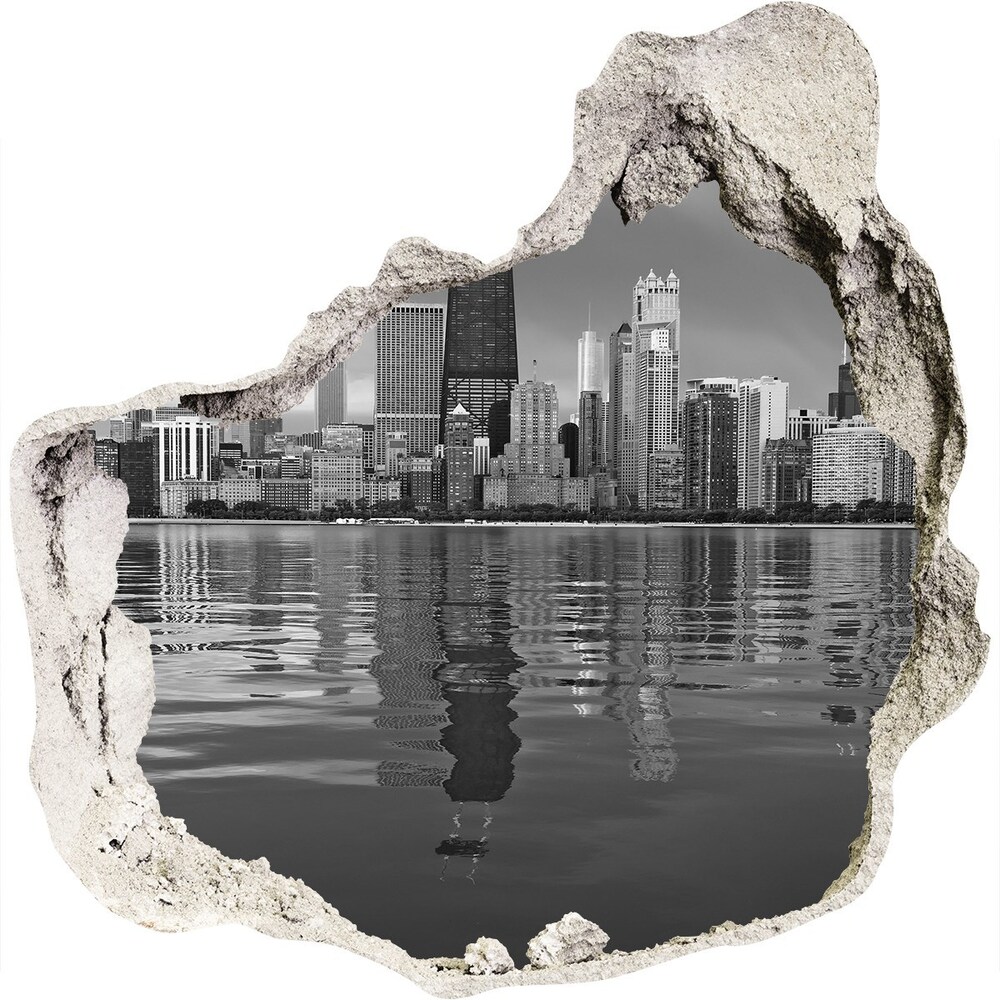 Fototapeta dziura na ścianę 3d naklejka Chicago