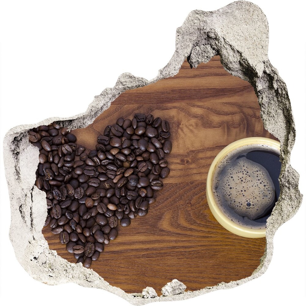 Fototapeta dziura na ścianę I love coffee