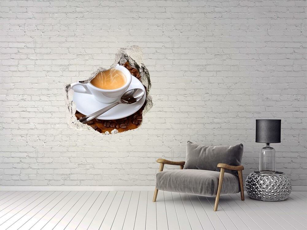 Naklejka dziura na ścianę Aromatyczna kawa