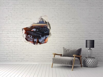 naklejka fototapeta 3D widok Górski krajobraz zimowy