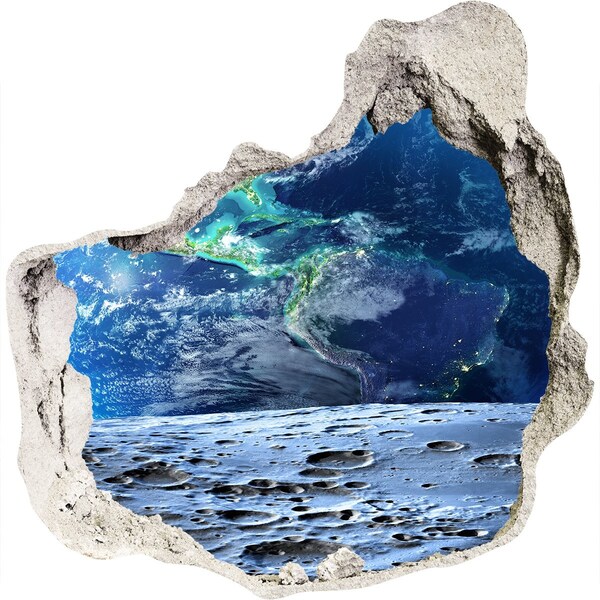 Foto zdjęcie dziura na ścianę Kosmiczny widok z dziury w ścianie