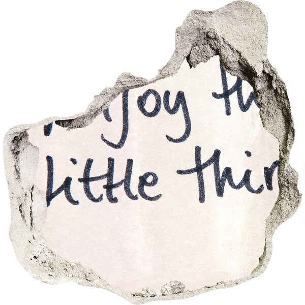 Fototapeta dziura na ścianę Zniszczona ściana z napisem