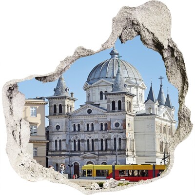 Fototapeta dziura na ścianę 3d Zabytkowa katedra w mieście