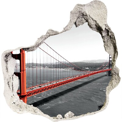 Fototapeta dziura na ścianę 3d Most Golden Gate w San Francisco