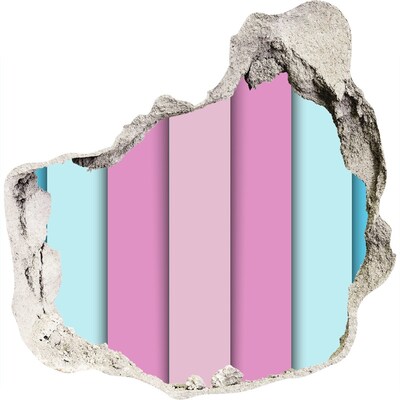 Dziura 3d fototapeta naklejka Kolorowa ściana w ruinie