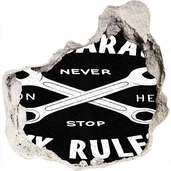 Fototapeta dziura na ścianę Warsztat z zasadami