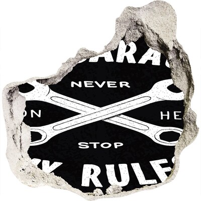 Fototapeta dziura na ścianę Warsztat z zasadami