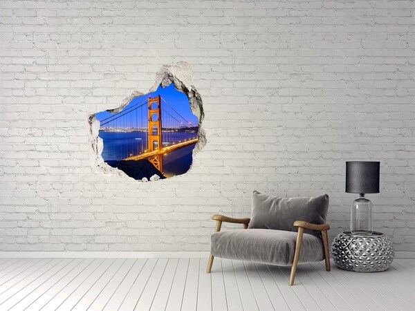 Fototapeta dziura na ścianę 3d Most San Francisco