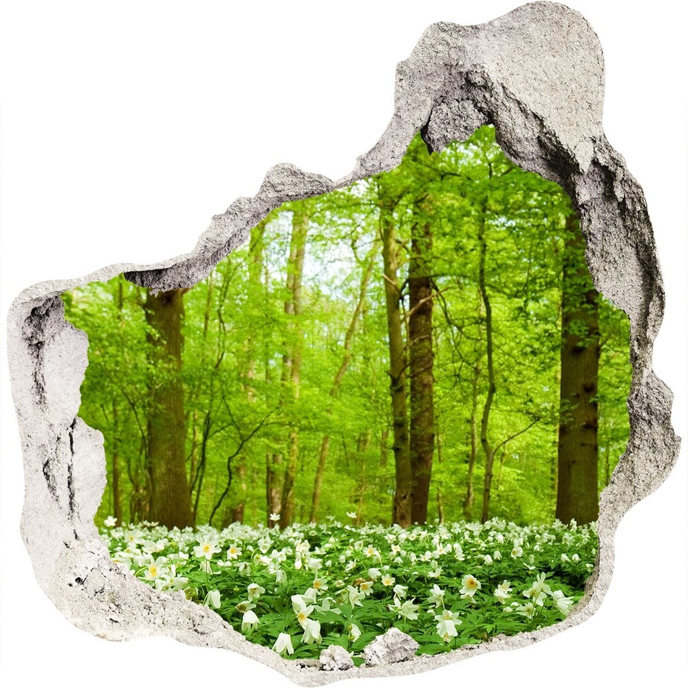 naklejka fototapeta 3D widok Kwiaty w lesie