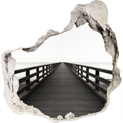 Fototapeta dziura na ścianę 3d Molo nad morzem