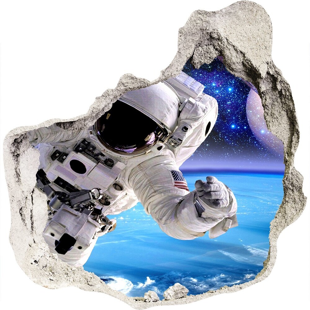 Foto zdjęcie dziura na ścianę Astronauta