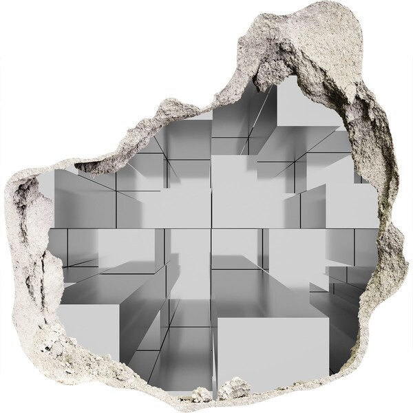 Dziura 3d fototapeta naklejka Przestrzeń w betonie