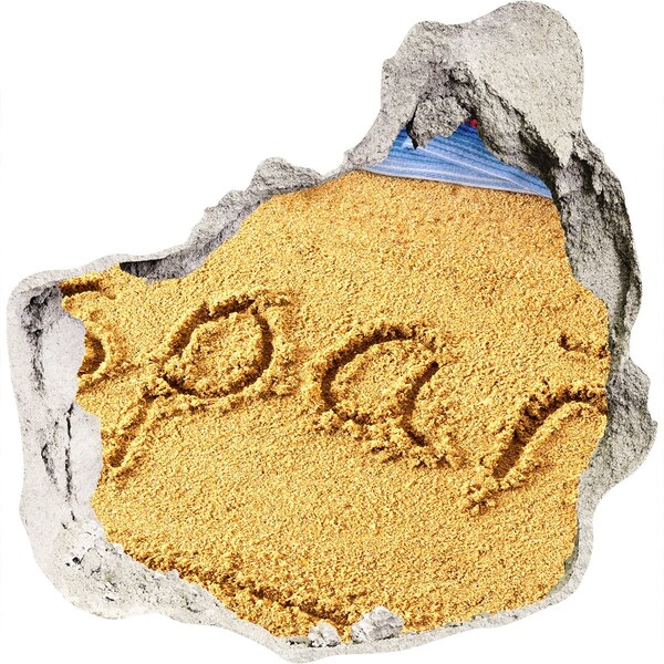 Samoprzylepna dziura na ścianę Plaża z piaskiem