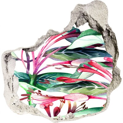 Okleina 3D dziura naklejka Kwiatowy ogród za ścianą