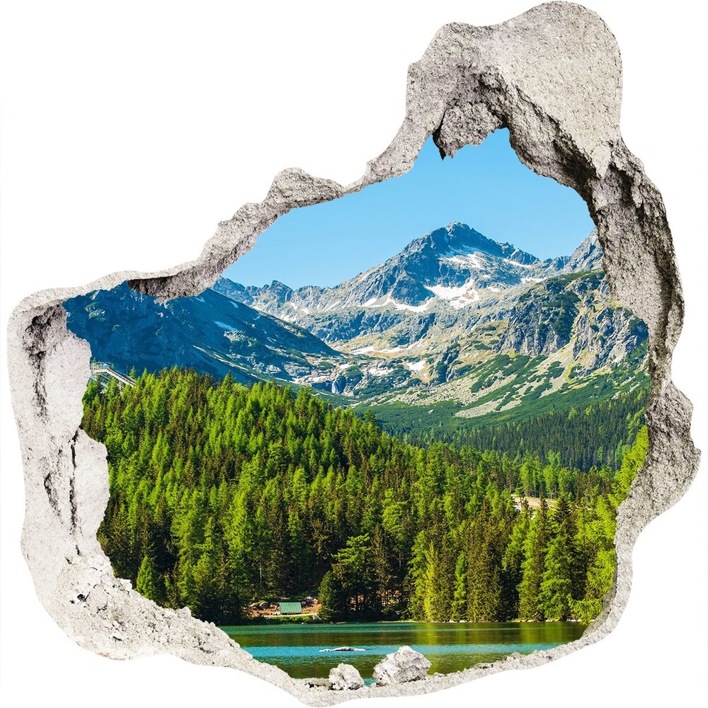 naklejka fototapeta 3D widok Jezioro w górach