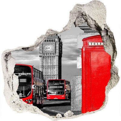 Fototapeta dziura na ścianę Czerwone autobusy