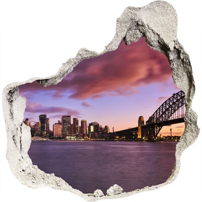 Fototapeta dziura na ścianę 3d Most w Sidney
