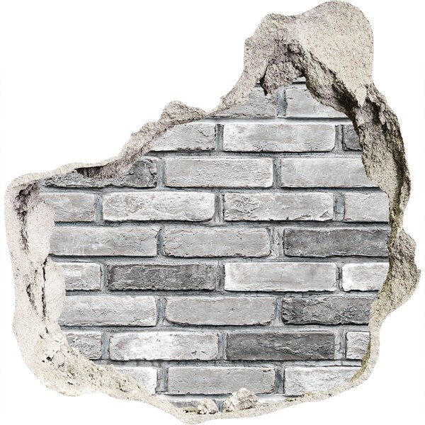 Fotoobraz dziura na ścianę Uszkodzona ściana z cegłami