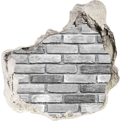 Fotoobraz dziura na ścianę Uszkodzona ściana z cegłami