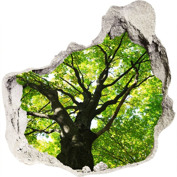 Samoprzylepna dziura na ścianę Zielony las w dziurze w ścianie