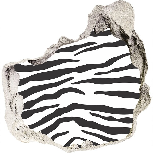 Fotoobraz dziura na ścianę naklejka Zebra tło