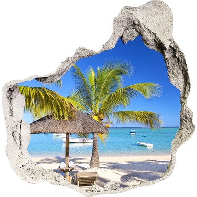 naklejka fototapeta 3D widok Plaża Mauritius