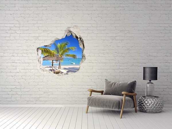 naklejka fototapeta 3D widok Plaża Mauritius