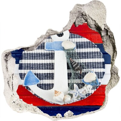 Samoprzylepna dziura ścienna 3D Morska przygoda z muszelkami