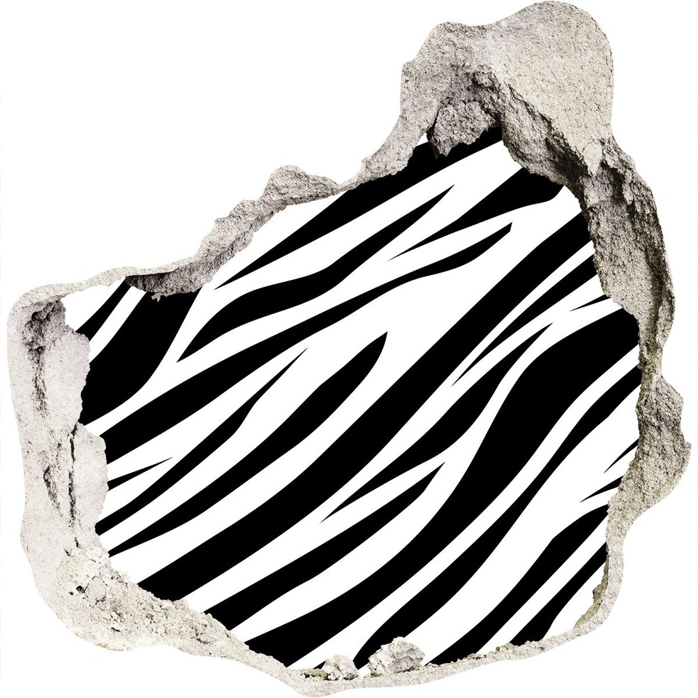 Samoprzylepna dziura ścienna 3D Zebra tło