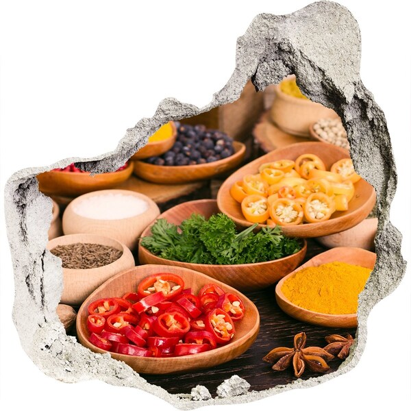 Samoprzylepna naklejka Kuchnia pełna przypraw