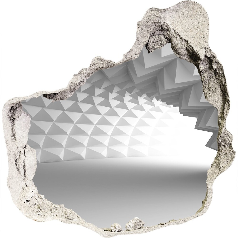 Samoprzylepna dziura ścienna 3D Abstrakcja tunel
