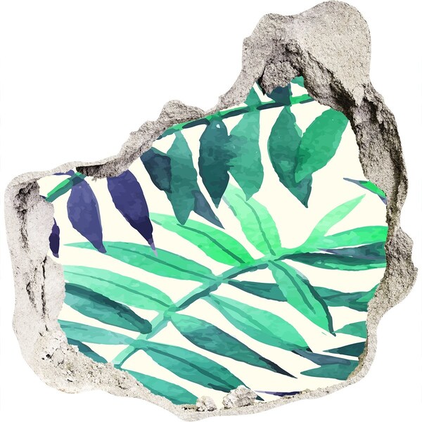 Okleina 3D dziura na ścianę Zielona dżungla za ścianą