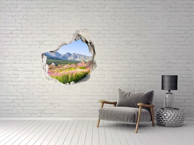 naklejka fototapeta 3D na ścianę Chatki w górach