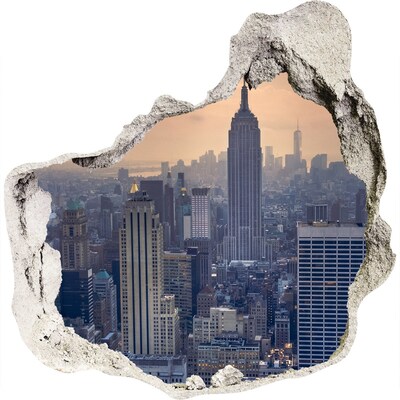 Fototapeta dziura na ścianę 3d Manhattan Nowy Jork