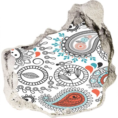 Okleina 3D dziura naklejka Wzory w stylu boho