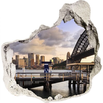 Fototapeta dziura na ścianę 3d Most w Sydney