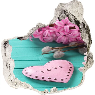 Samoprzylepna dziura na ścianę Serce pełne miłości