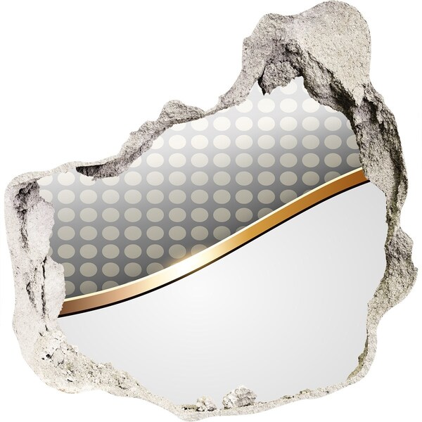 Naklejka 3D dziura na ścianę Złamana ściana z lustrem