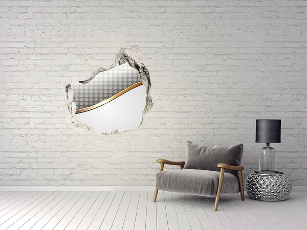 Naklejka 3D dziura na ścianę Złamana ściana z lustrem
