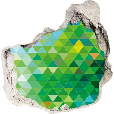 Samoprzylepna dziura na ścianę Zielony krajobraz w dziurze w ścianie