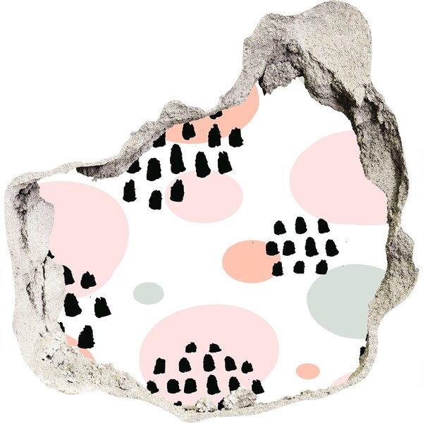 Fototapeta dziura na ścianę 3d Dziura w ścianie z kolorowymi plamami