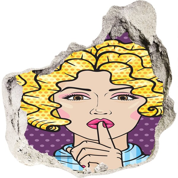 Fototapeta dziura na ścianę Kobieta z tajemniczym uśmiechem