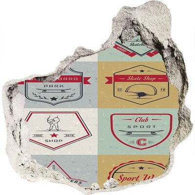 Fototapeta dziura na ścianę 3d Skatepark w mieście