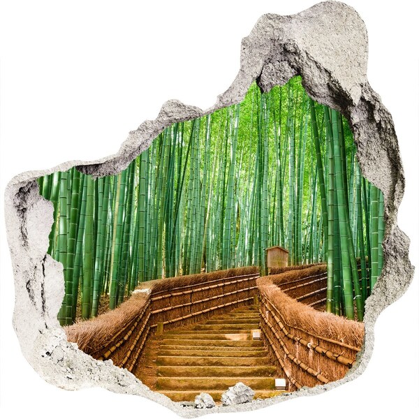 Dziura 3d fototapeta na ścianę naklejka Bamboo Forest Escape